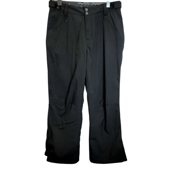 Gerry Softshell Ski Pants Womens Medium Large Black Fleece Lined 4-Way Stretch - Picture 1 of 15